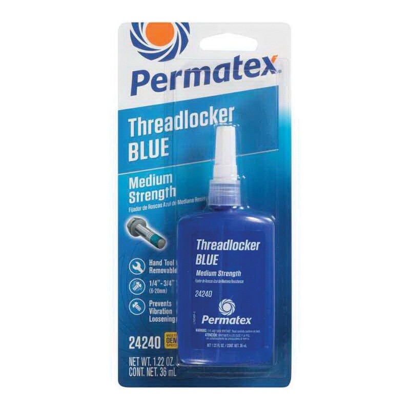 Permatex 24240 Medium Strength Threadlocker Blue, 36 ml,