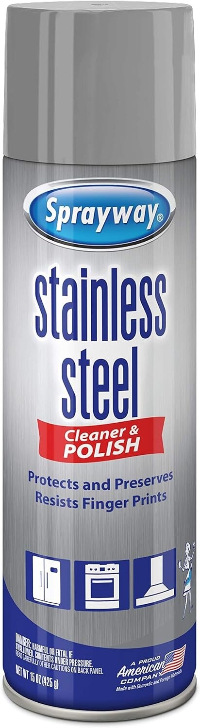 Sprayway Water-Based Stainless Steel Cleaner, 15 Fl Oz (Pack of 1)