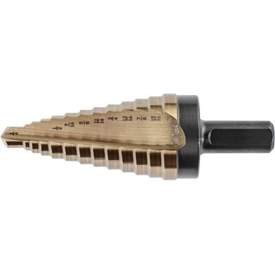 22639-1/4&quot; - 1&quot; STEP DRILL WITH 3 FLATS