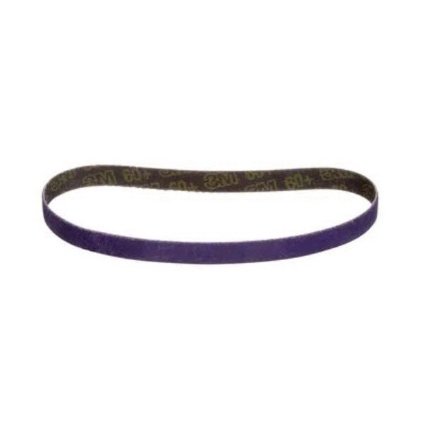 Cubitron™ II 051131-33439 File Belt, 3/8 in W, 13 in L, 60+ Grit, Aluminum Oxide/Ceramic Abrasive, Polyester Backing