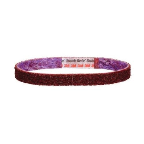 Scotch-Brite™ DF-BL Series 076308-77157 Durable Flex Surface Conditioning Belt, 1/2 in W, 18 in L, Medium Grit