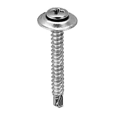 11452-#8-18 X 1-1/4 PHL OVAL CTRSK WASH SEMS TEK - CHROME 50pk