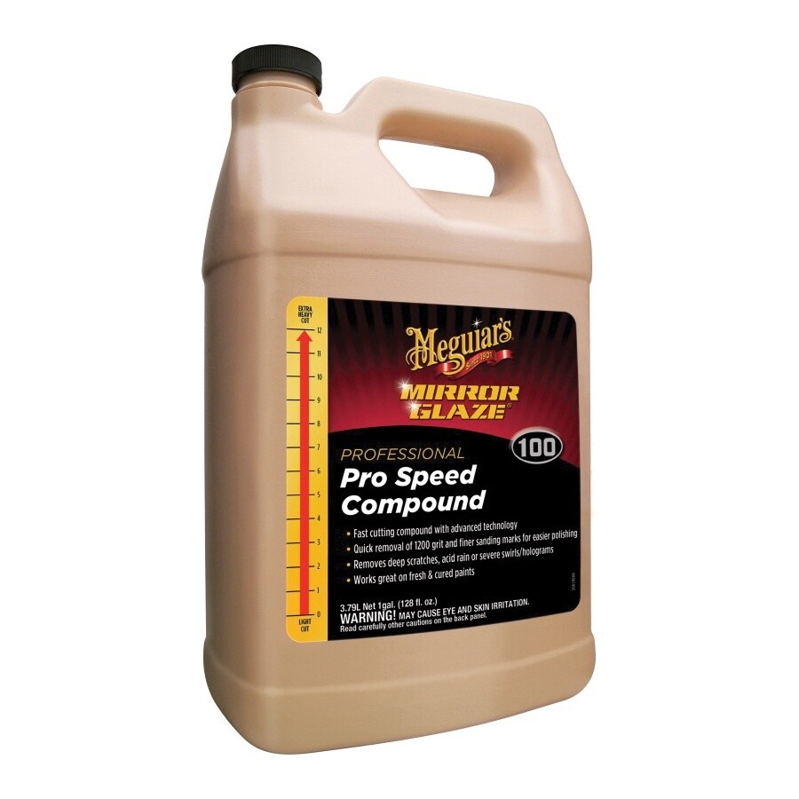 Meguiar&#39;s® Mirror Glaze® M10001 Pro Speed Compound, Liquid, Mild Acidic, 1 gal