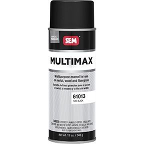 SEM® MULTIMAX™ 61013 Multi-Purpose Enamel, Flat, Black, 4.84 lb/gal VOC, 16 oz