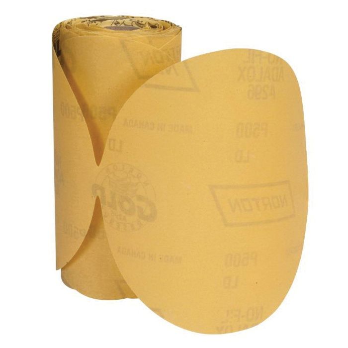 Norton® Gold™ Reserve 66261183819 Disc Roll, 6 in Dia, P180 Grit, Fine Grit, Aluminum Oxide Abrasive, Paper Backing
