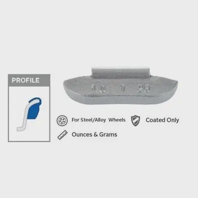 Wegmann Automotive Wegmann Automotive 1.0 oz. Coated Light-Truck Weight (Box of 25)
