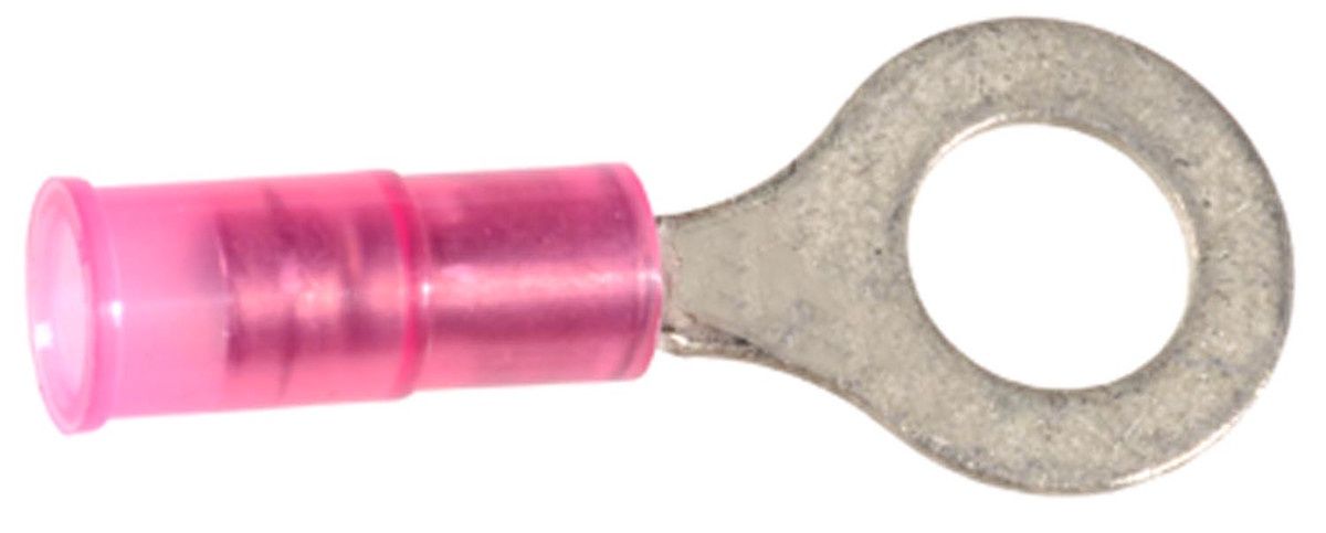 17041-Nylon Insulated Ring Terminal 22-18 Gauge 1/4&quot; Stud Red- 50pk