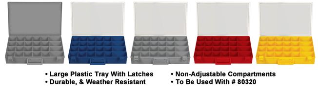 80123GC- 24 Hole With Latched Gray Tray W/Clear Lid