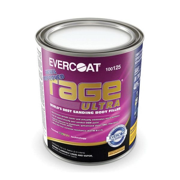 EVERCOAT® Rage® Ultra 100125 Body Filler, Off-White, 1 gal