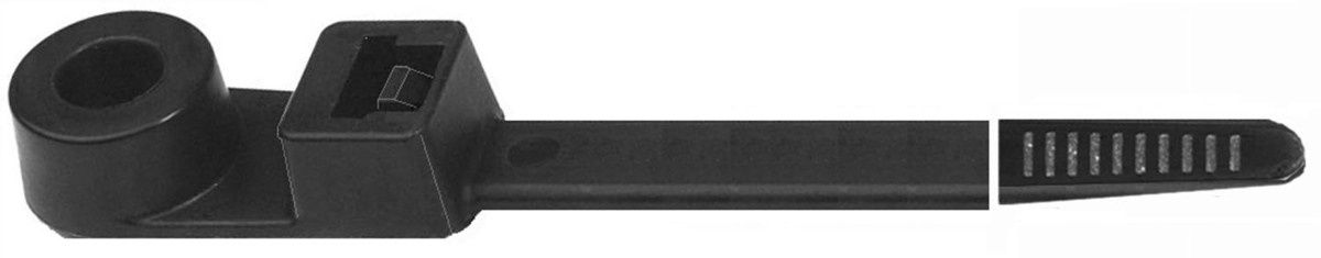 15203-Cable Tie with Mounting Hole Black 14&quot; Length