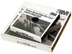 Closed Coated Utility Roll, 50 Yd L, 1 In W, 320 Grit, Aluminum Oxide Abrasive