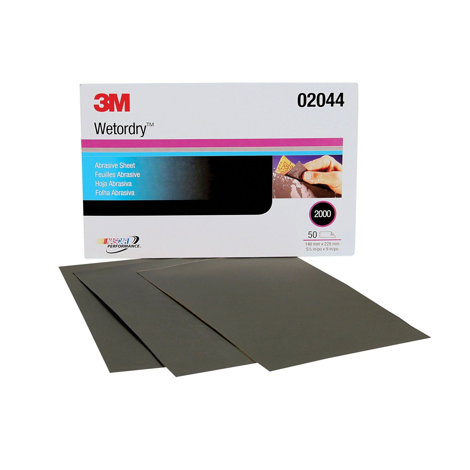Wetordry™ 051131-02044 Abrasive Sheet, 9 In L, 5-1/2 In W, 2000 Grit, Silicon Carbide Abrasive, Better Tier