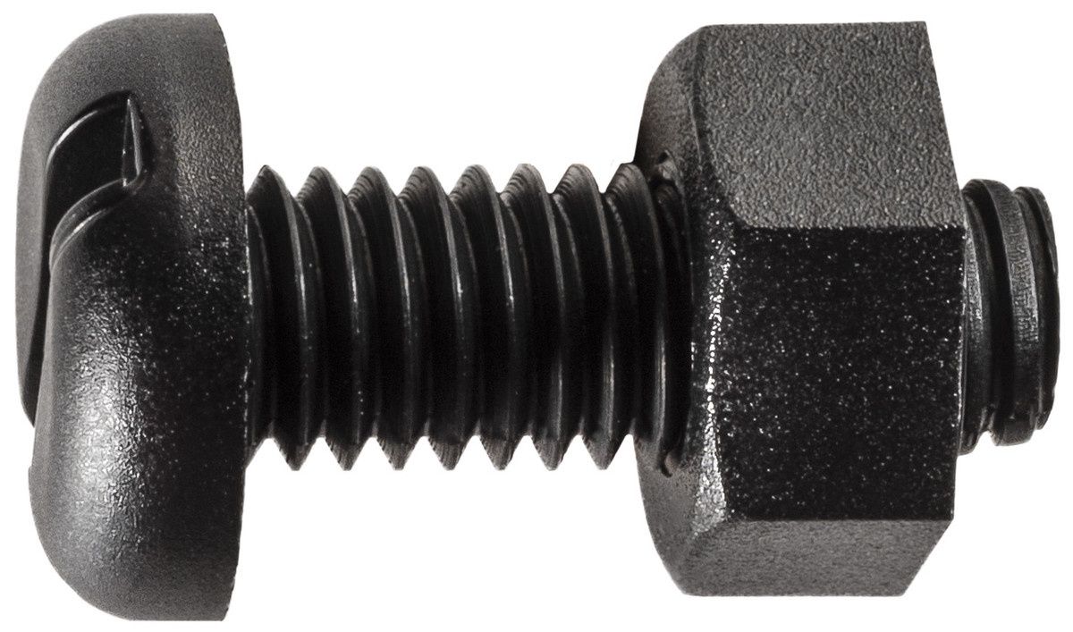 21181-Black Nylon License Plate Screw And Nut 50pk