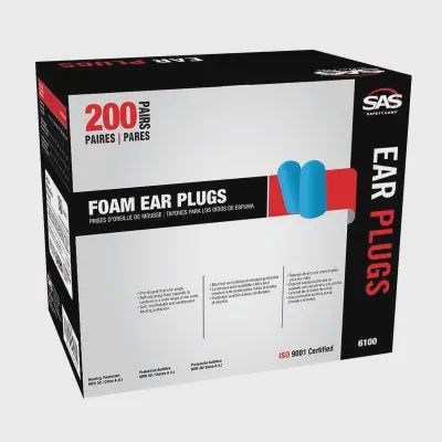 SAS Safety Foam Ear Plugs Dispenser Box (200 pr)