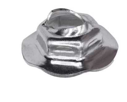 12255-THREAD CUTTING NUT 6.3MM STUD SIZE - ZINC - 50pk