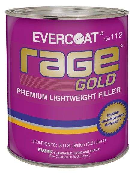 Total Rage Gold Premium Lightweight Body Filler, .8 GAL (3.0 LT)