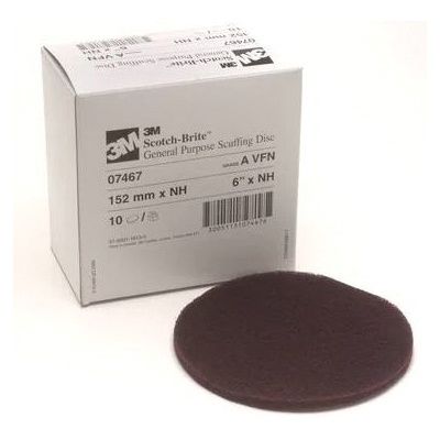 Scotch-Brite™ Hookit™ 051131-07467 Scuff Disc, 6 In Dia, Very Fine Grit, Aluminum Oxide Abrasive, Nylon Fiber Backing