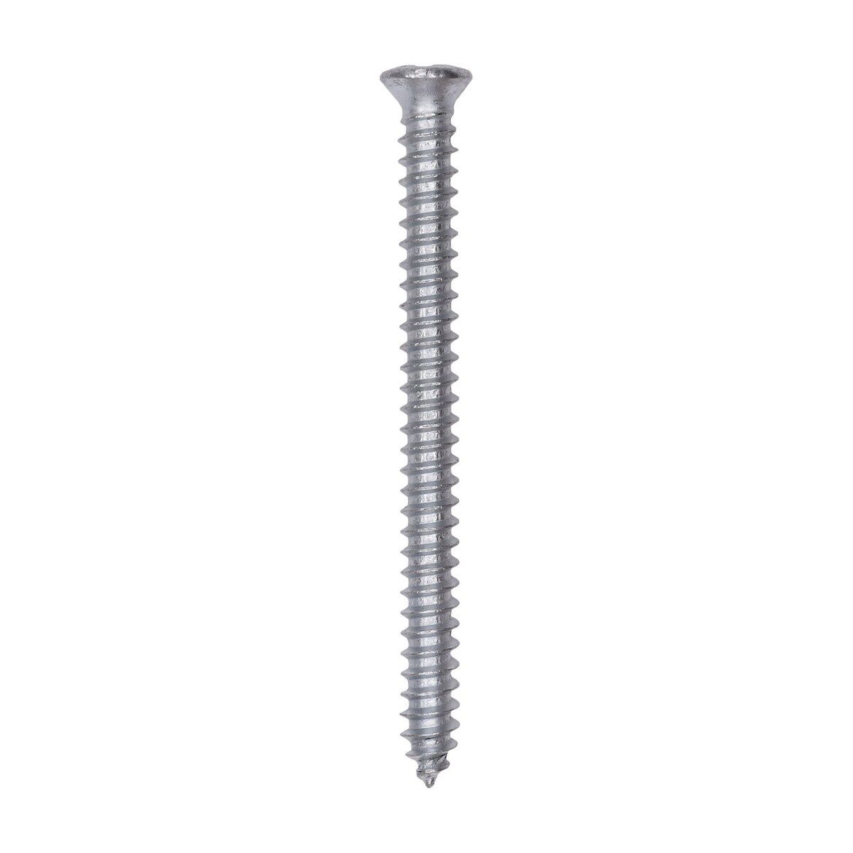 2632- 8 X 2 #6 HEAD PHILLIPS OVAL HEAD TAP SCREW ZINC-100pk