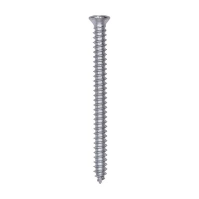 2632- 8 X 2 #6 HEAD PHILLIPS OVAL HEAD TAP SCREW ZINC-100pk