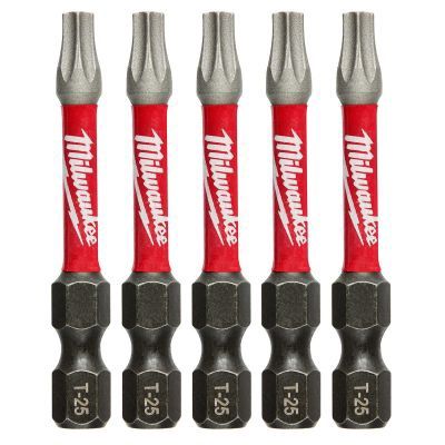 Milwaukee Tool Shockwave 2&quot; Impact Torx T25 Power Bits (5PK)