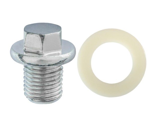 18025-Oil Drain Plug with Gasket M14-1.5 Threads Zinc-5pk