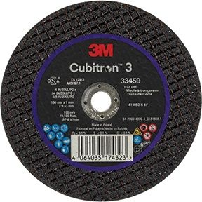 3M™ Cubitron™ 3 Cut-Off Wheel, 4in x 0.04in x 3/8in, 5/Box
