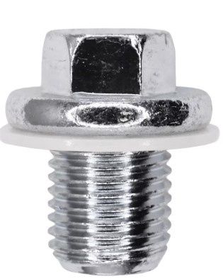17622pk-Oil Drain Plug with Gasket M14-1.5 Threads Zinc- 1pk
