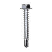 11913-#12 x 1"-1/2" Indented Hex Washer Head Number 3 Super Teks - Zinc-25pk
