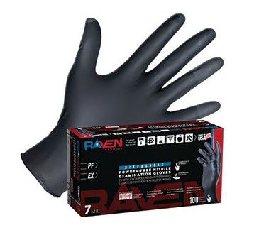 Raven Patriot Powder-Free Exam Grade Nitrile Disposable Gloves - 7 Mil - 100PK
