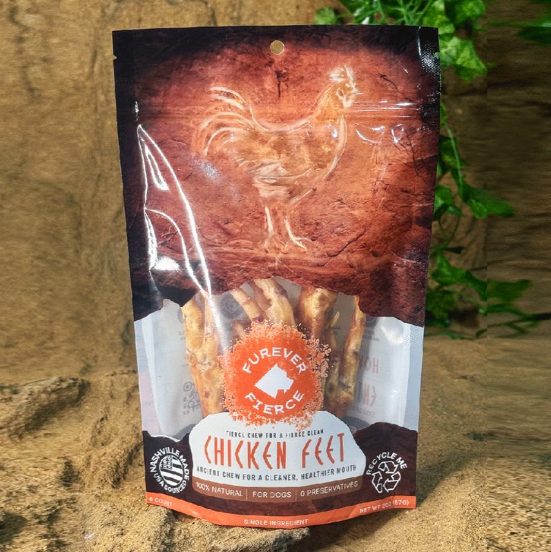 Furever Fierce Chicken Feet 6ct bag