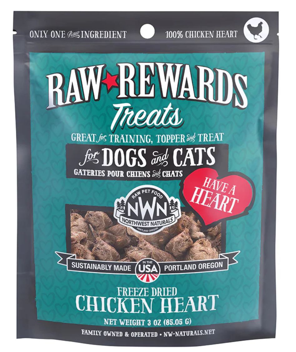 NWN DC FZD Chicken Heart Treat 3oz