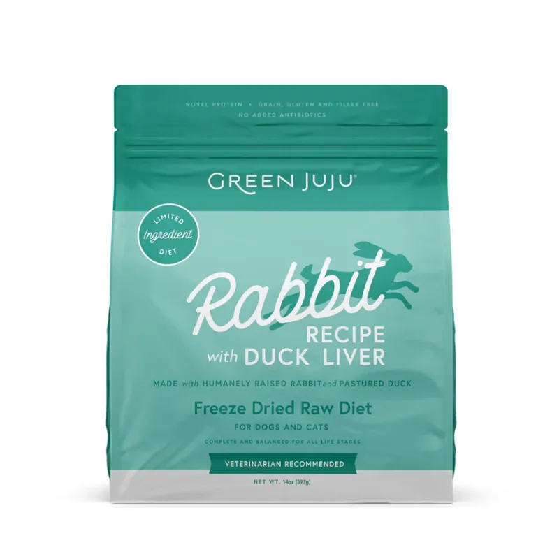 Green Juju FZD Raw Rabbit Duck Recipe 14oz