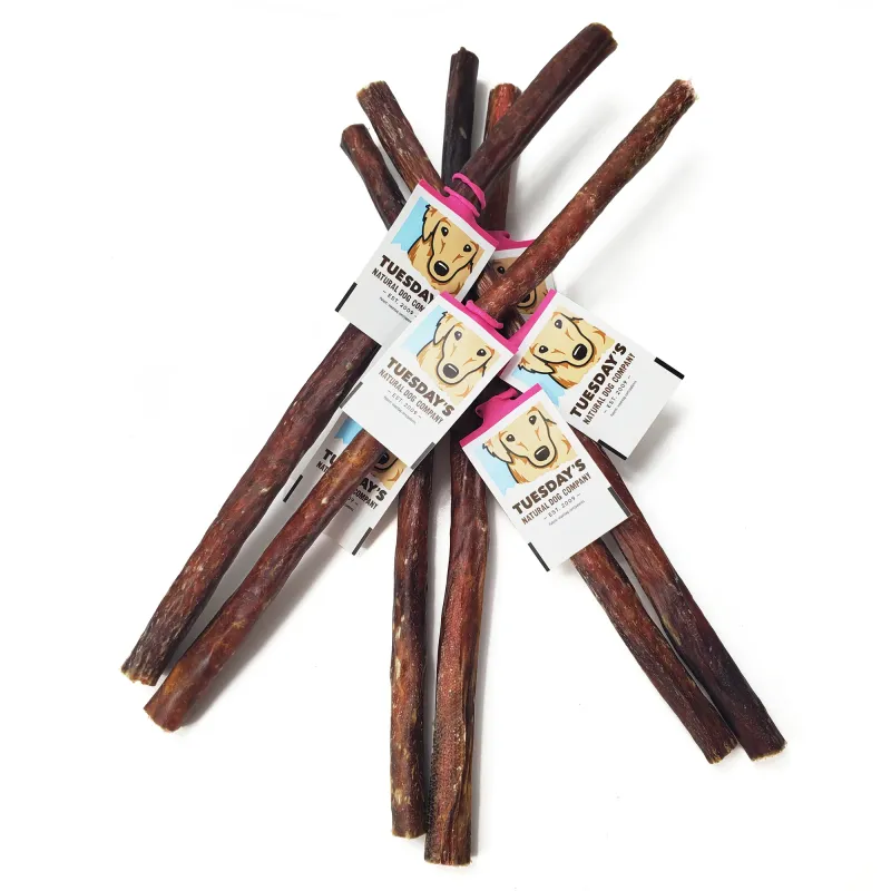 !! Tuesdays Natural Dog 12" Pork Chewy Bulls