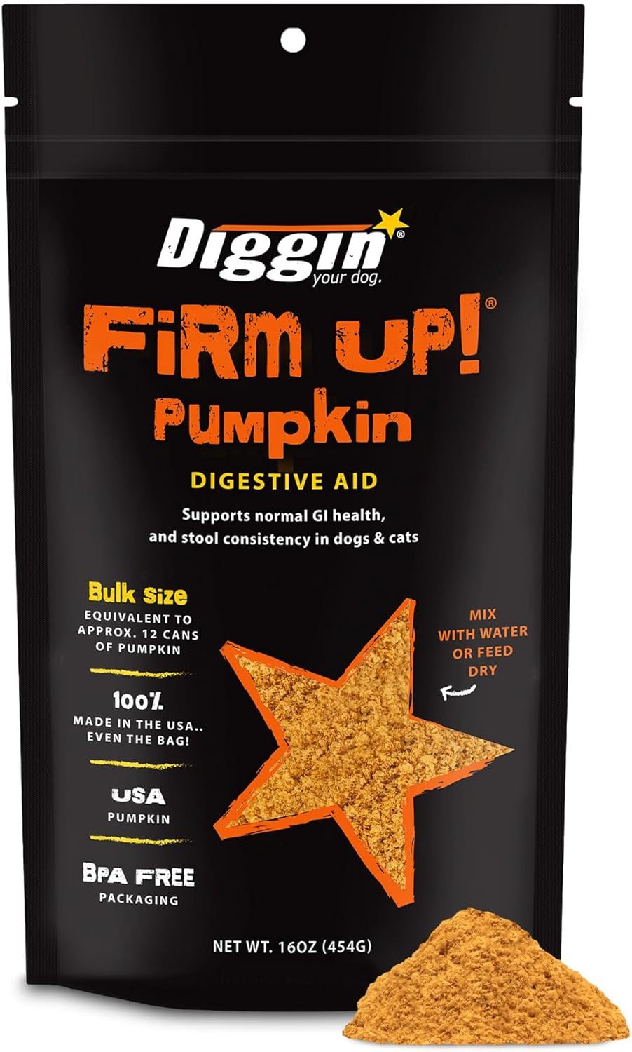 Diggin Dog Firm Up Pumpkin 16oz