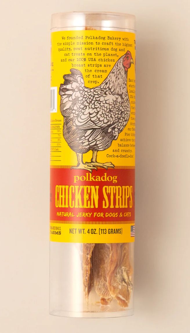 Polka Dog Chicken Jerky 4oz tube