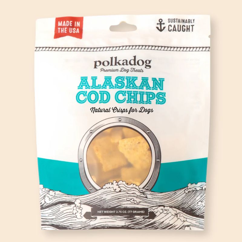 Polka Dog Cod Chips 2.75oz Bag