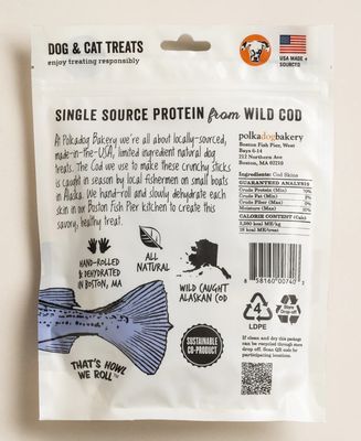 Polka Dog cod jerky short 2oz