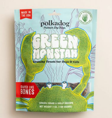 Polka Dog Green Monstah Bones 7oz