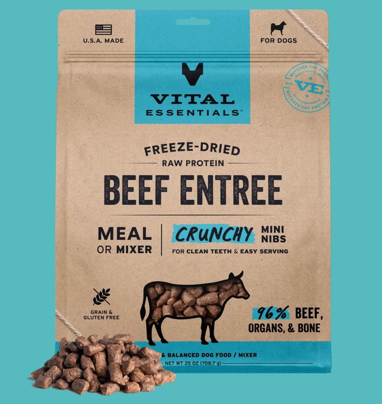 Vital Essential D FZD Mini Nibs Beef Entree 25oz