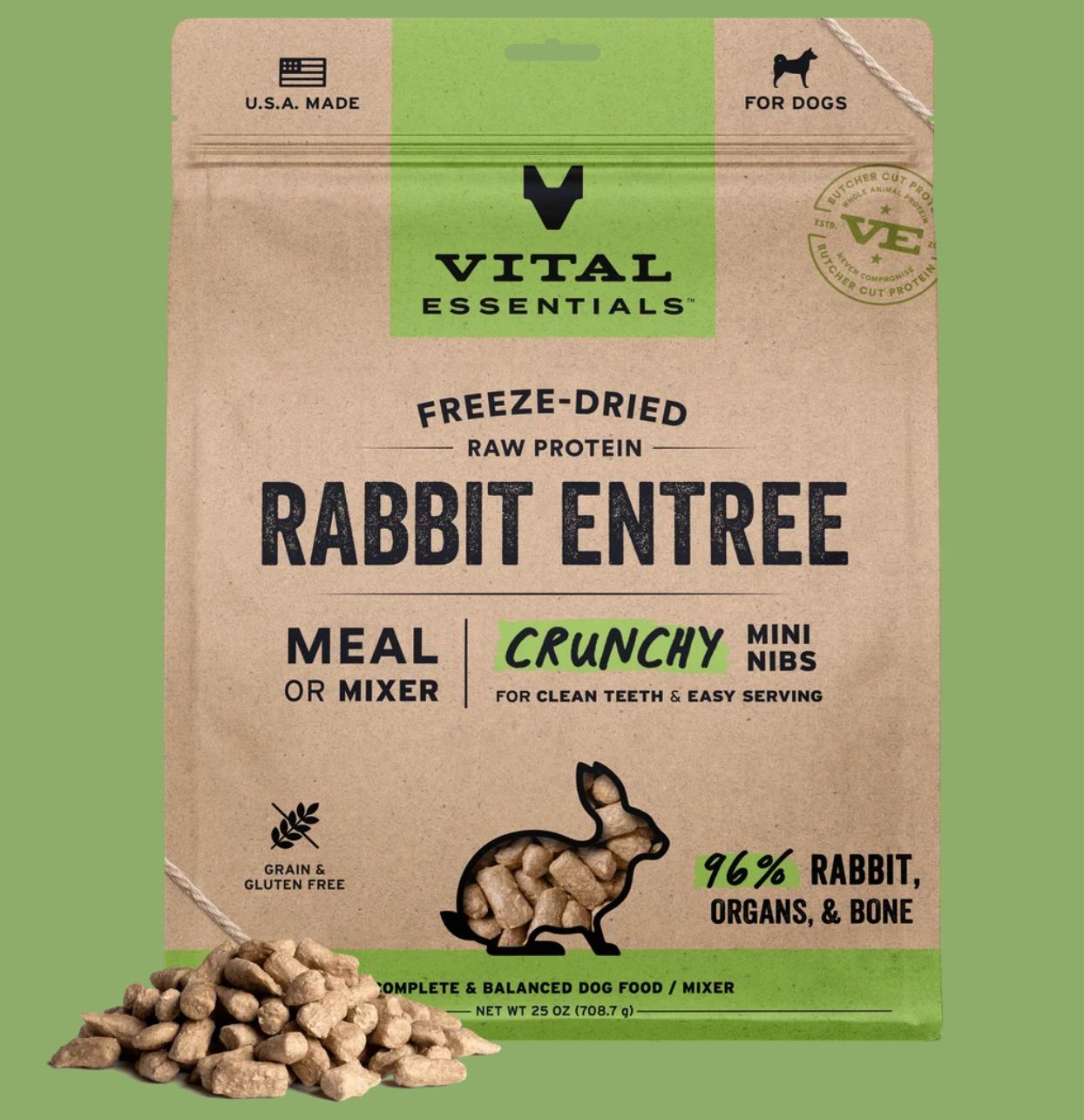 Vital Essential D FZD Mini Nibs Rabbit Entree 25oz
