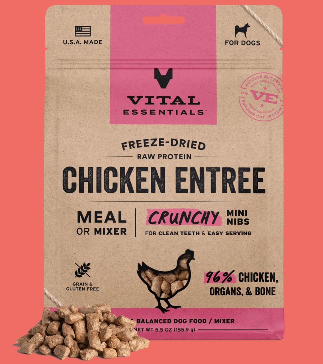Vital Essential D FZD Mini Nibs Chicken Entree 5.5oz