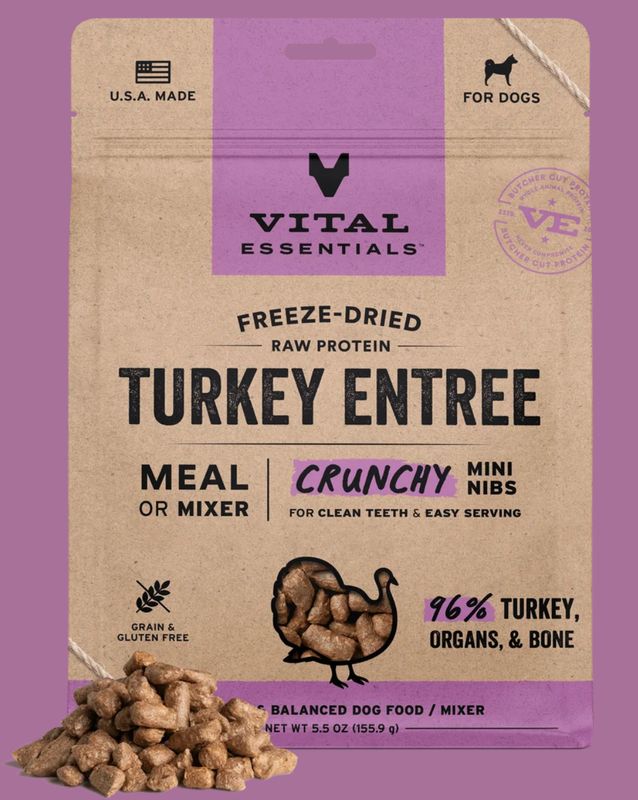 Vital Essentials D FZD Mini Nibs Turkey Entree 5.5oz