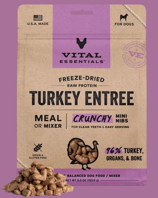 Vital Essentials D FZD Mini Nibs Turkey Entree 5.5oz