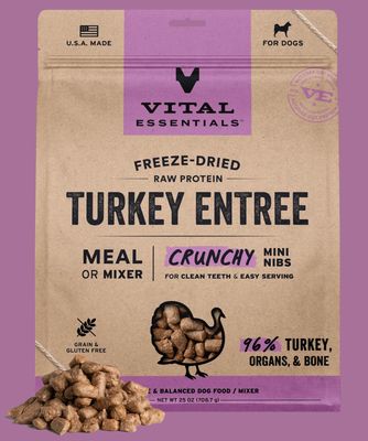 Vital Essentials D FZD Mini Nibs Turkey Entree 25oz