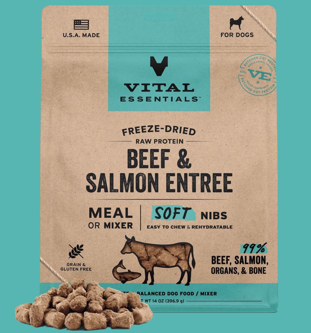Vital Essentials D FZD Soft Nibs Beef &amp; Salmon 14oz