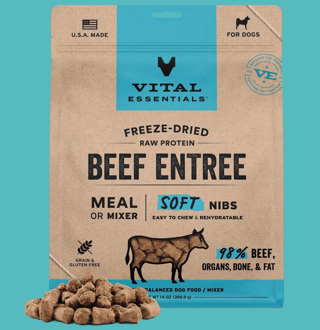 Vital Essentials D FZD Soft Nibs Beef 14oz
