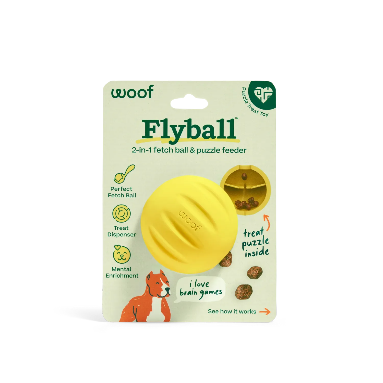 Woof Forager Flyball Yellow