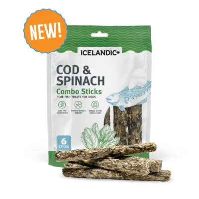 Icelandic Combo Sticks Cod Spinach 2oz