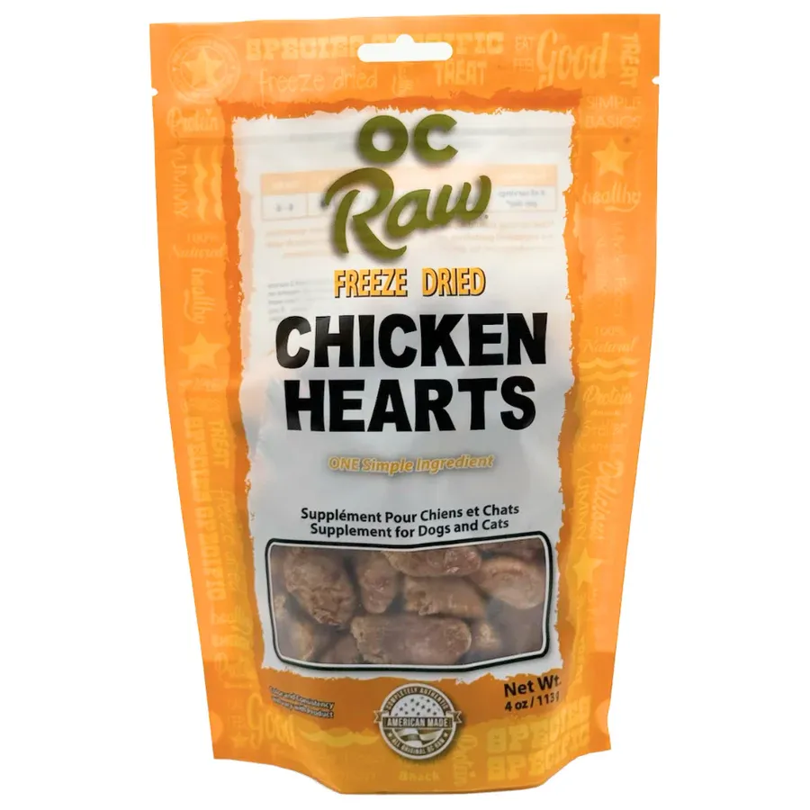 OC Raw FZD Chicken Hearts 4oz