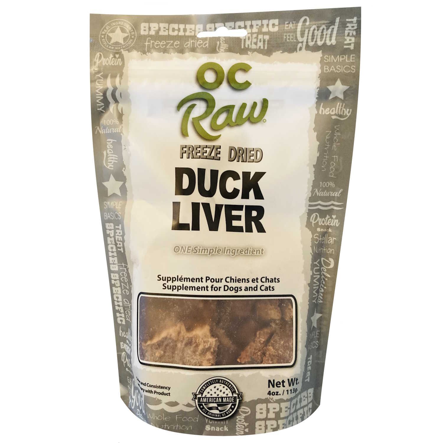 OC Raw FZD Duck Liver 4oz